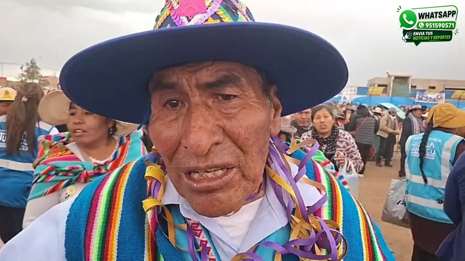 Presidente de los beneficiarios del proyecto, Filomeno Conza Mamani