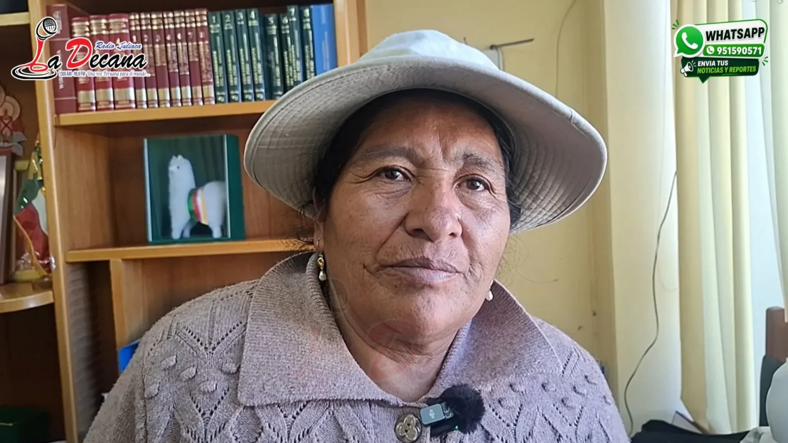 La alcaldesa distrital de Antauta, Evangelina Apaza