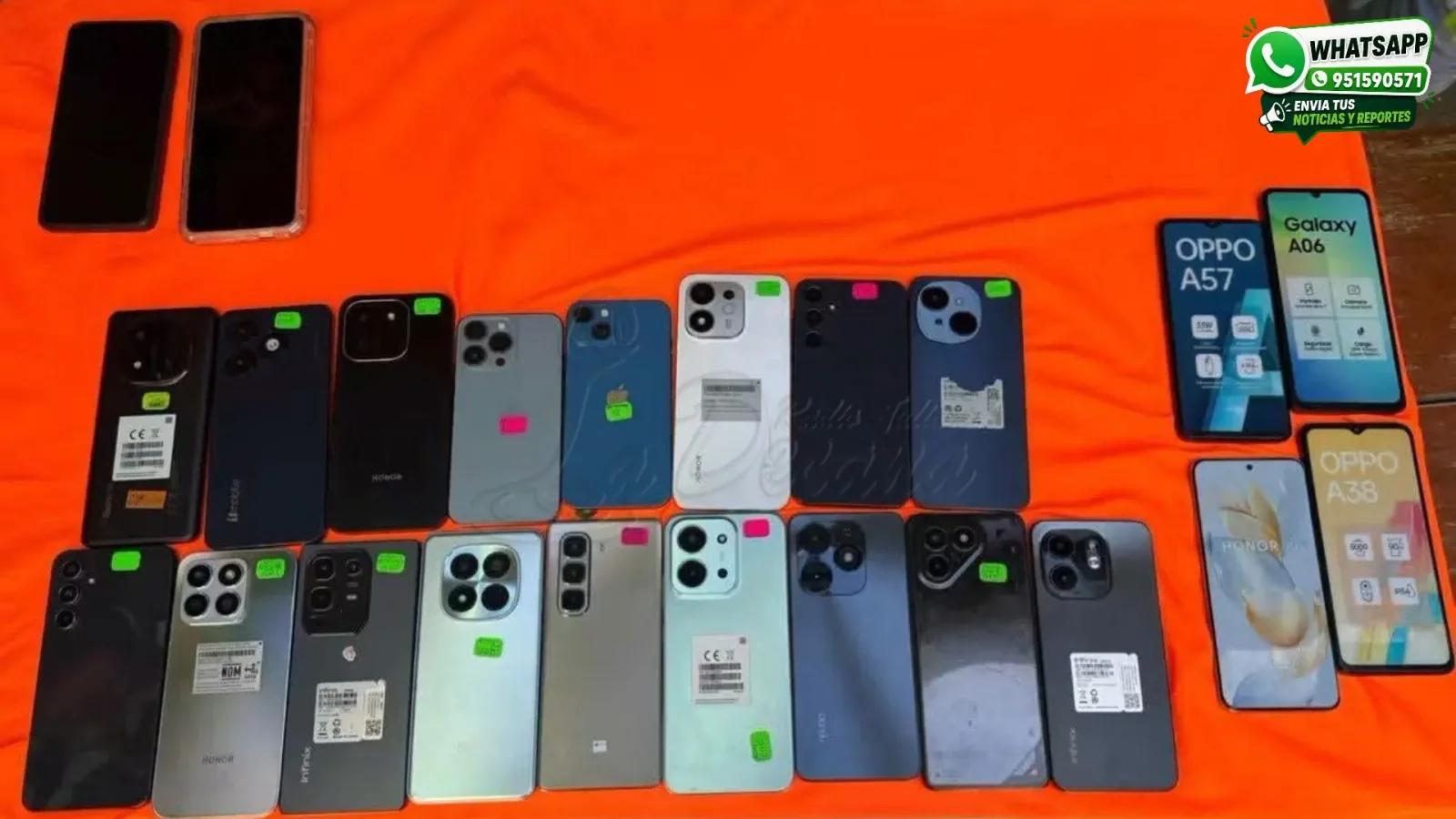 Intervienen a dos mujeres e incautan 52 celulares por presunta receptación