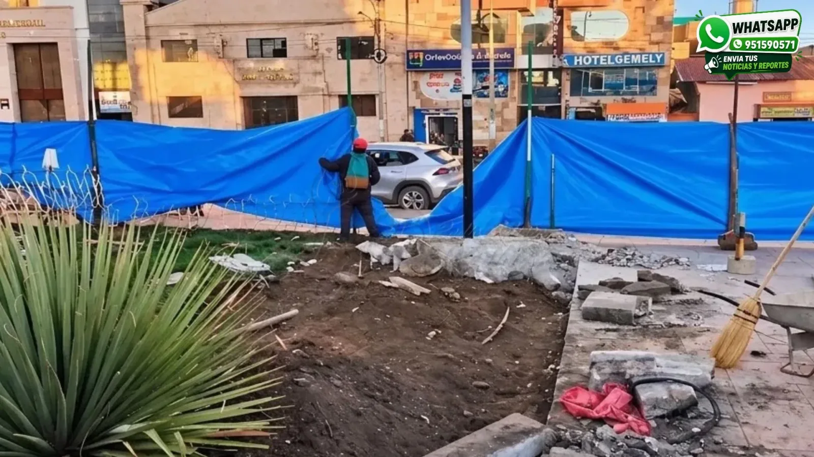 Pobladores de Ayaviri rechazan monumento en la plaza de armas y exigen paralizar los trabajos