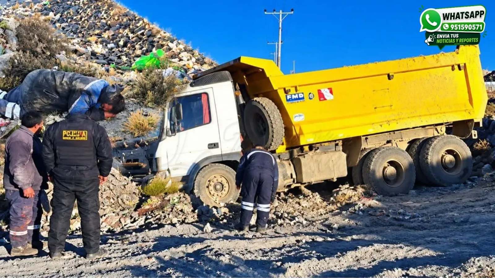 Volquete se despista en la vía Rinconada–Ananea y deja a copiloto gravemente herido