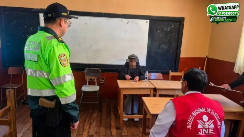 Adulta mayor es intervenida tras romper su cédula de votación en Juliaca
