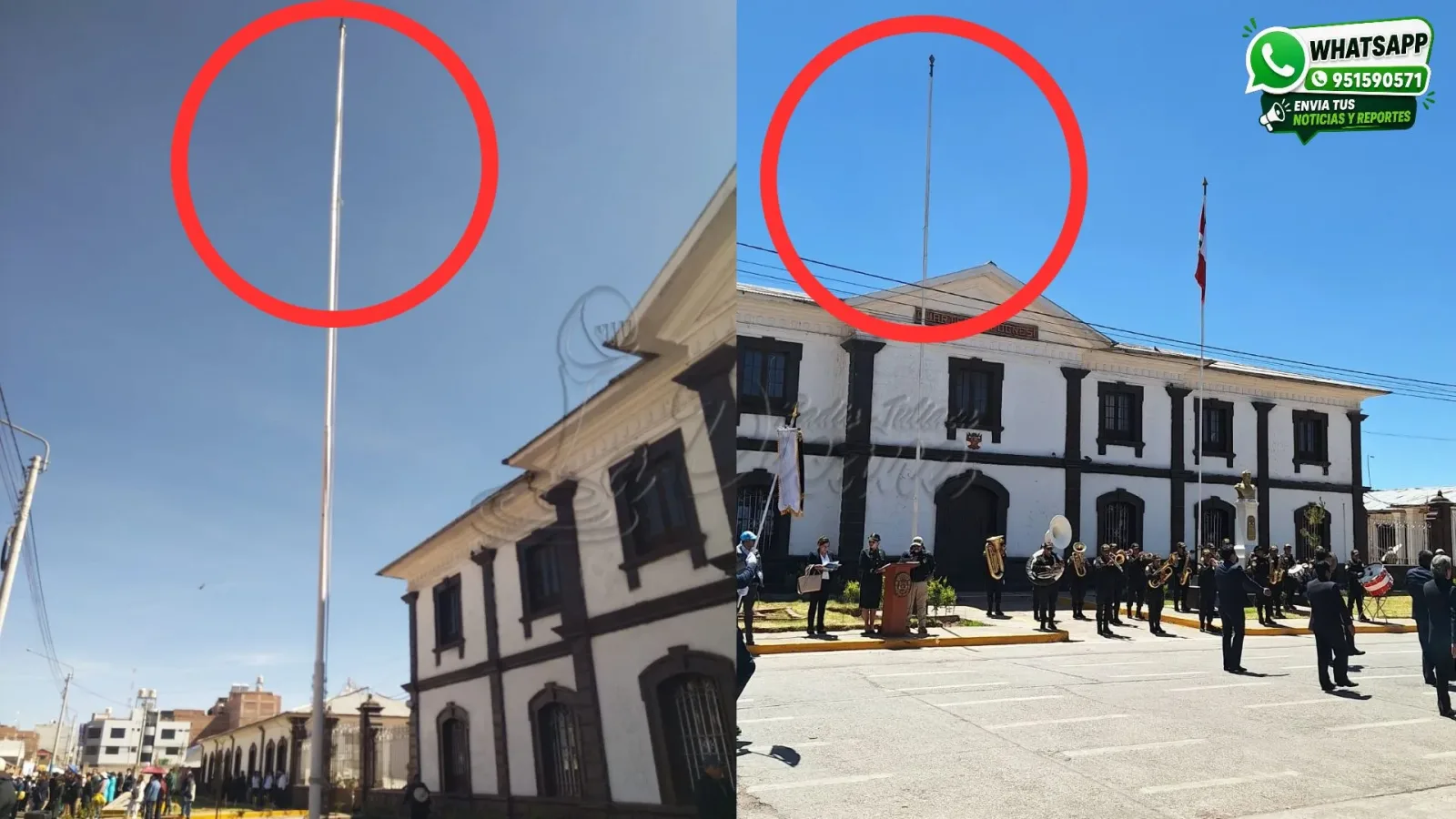 Cuestionan ausencia de la bandera de Juliaca en ceremonia de izamiento a pocos días del centenario