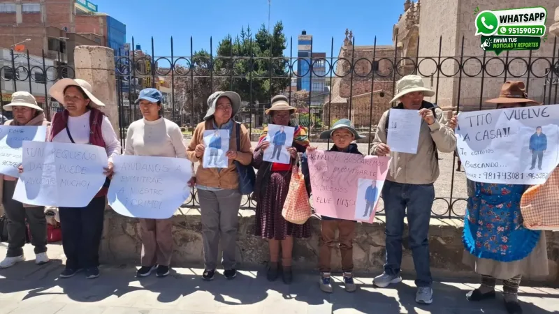 Familiares buscan a Tito Ronald Parqui Quispe, desaparecido tras acudir a votar en Arapa
