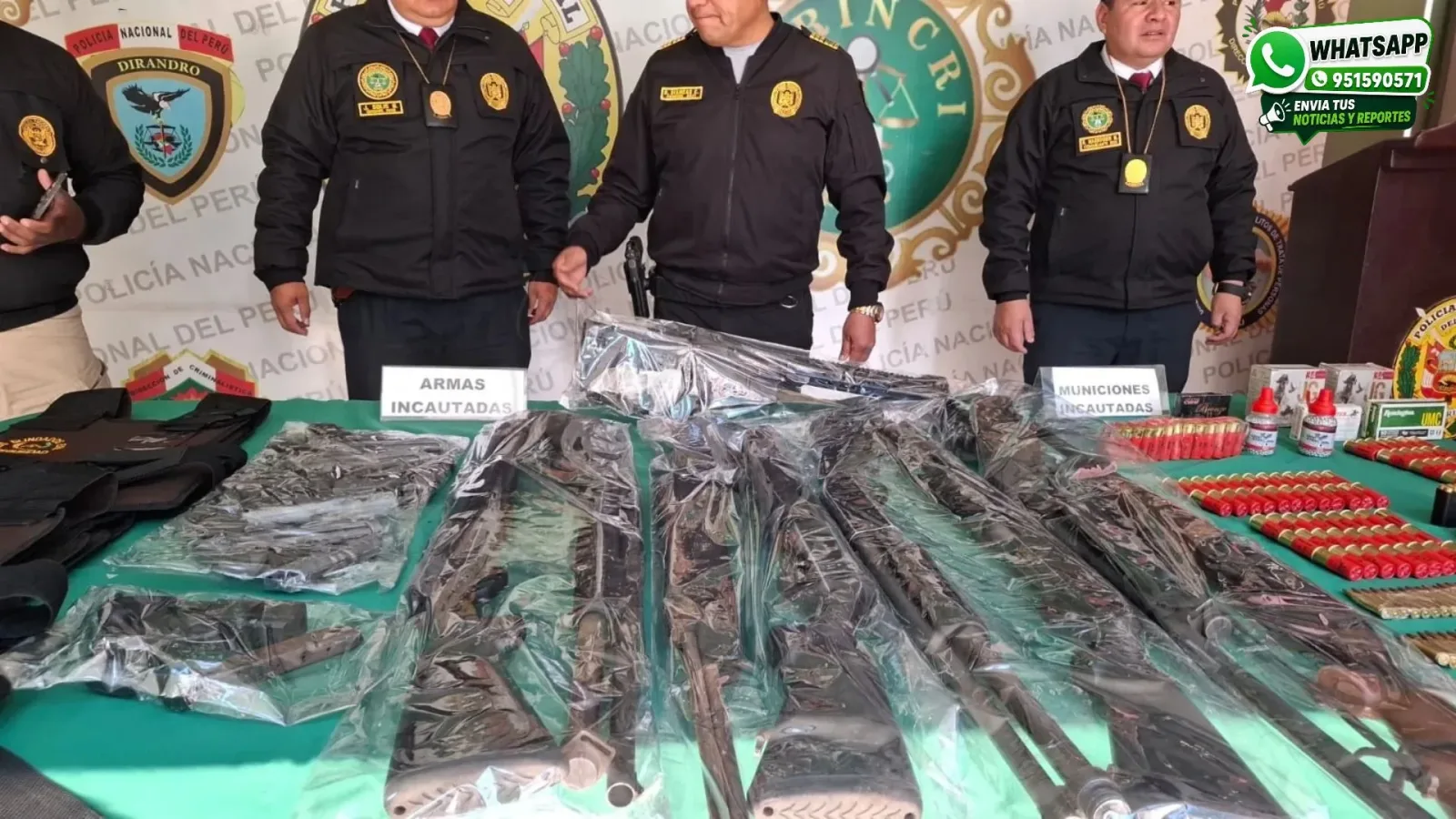 PNP desarticula presunta banda criminal “Los Malditos de Leviatán” e incauta 17 armas en La Rinconada