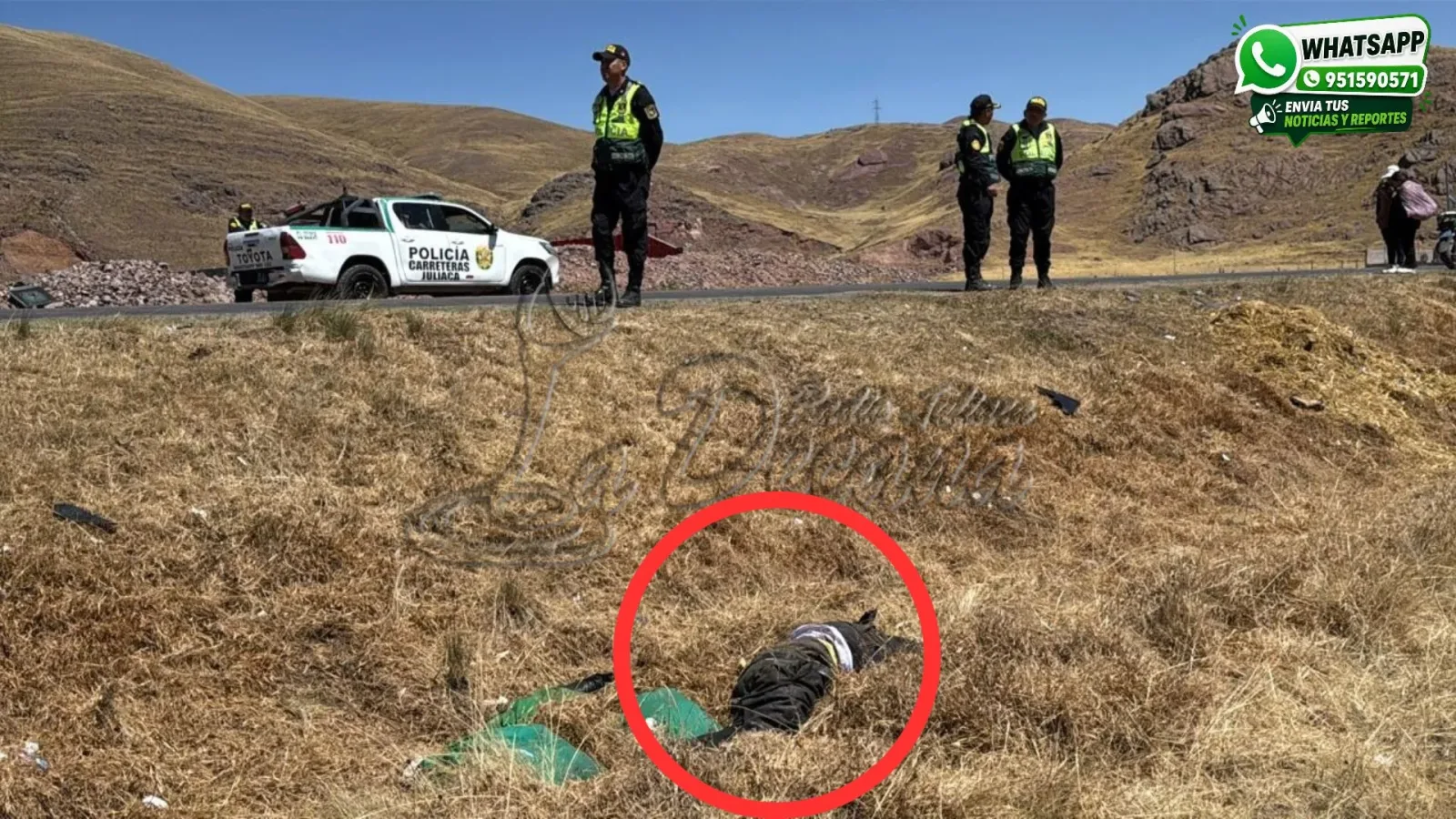 Hallan a varón sin vida en canaleta de la vía Juliaca–Azángaro investigan presunto atropello y fuga