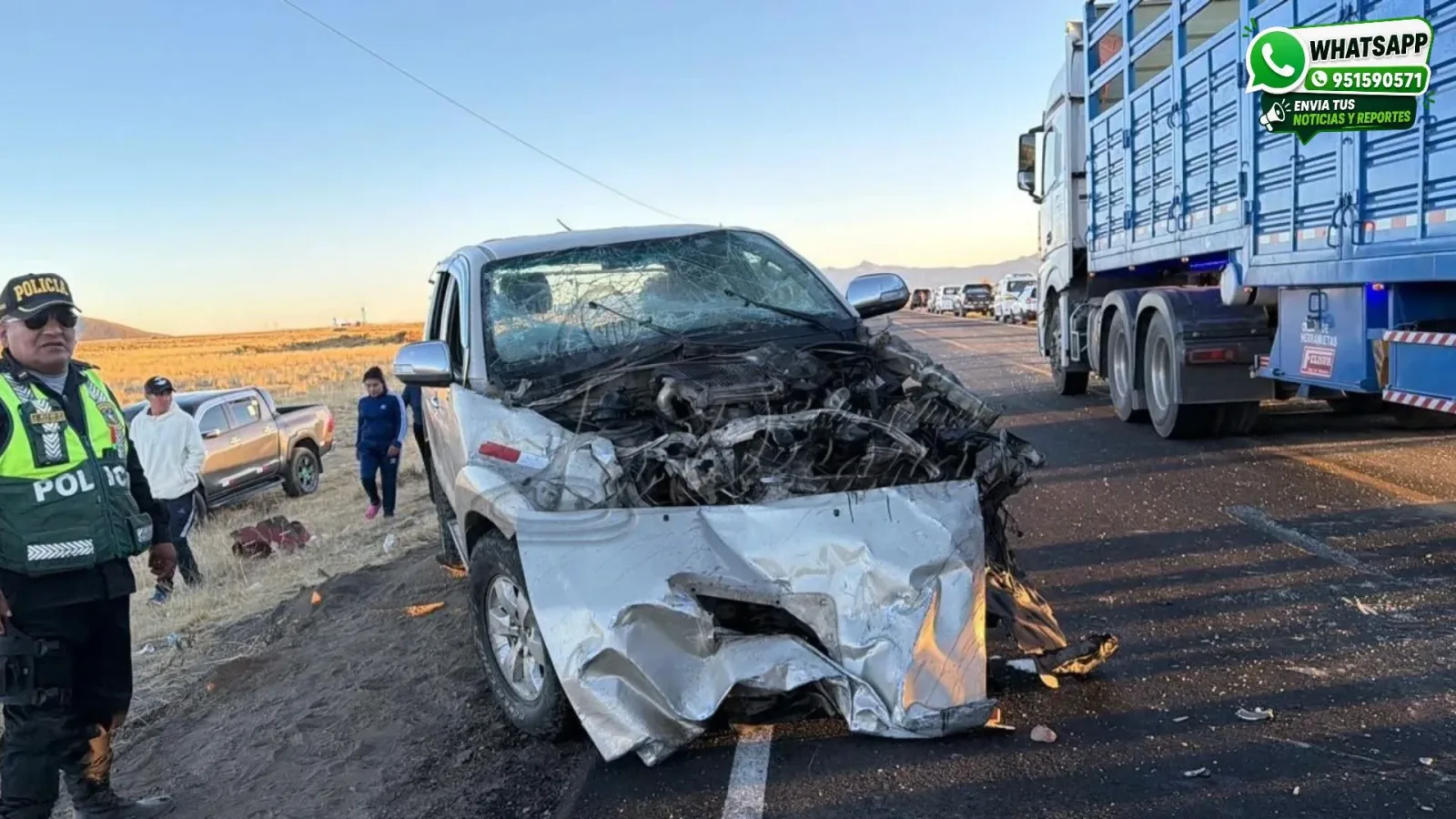 Cinco fallecidos y tres heridos dejo accidente entre camioneta y un Hyundai H-1 en la vía Juliaca–Azángaro